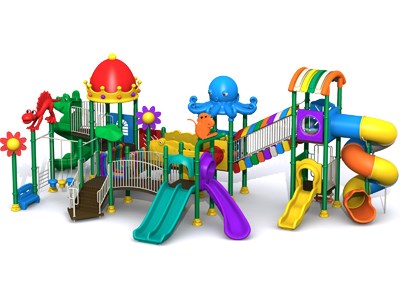 Equipo de patio al aire libre de plástico comercial caliente para niños TQ-ZR722